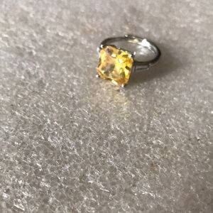 Elegant Yellow citrin 925 Ring